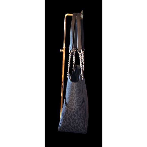 Michael Kors Jet Set Large Logo Shoulder Bag dark gray and blackmICHAEL - Picture 9 of 9